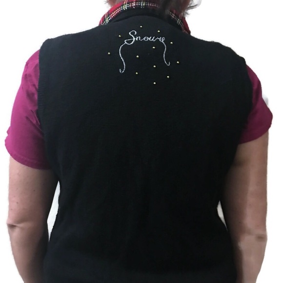 Designer Originals Studio Joy Black Snowman Vest - Picture 2 of 8